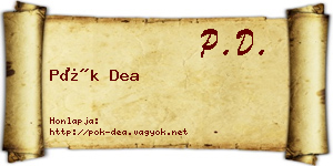 Pók Dea névjegykártya